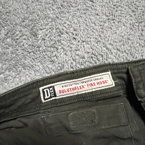 Duluth Trading Pants Mens 36 x32 Green Flex Fire Hose Cargo Work - Picture 6 of 13